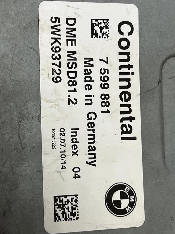 BMW E90 E60 E61 E81 320i MSD81 Engine Control Unit ECU DME (7599881) – OEM