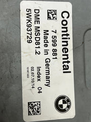 BMW E90 E60 E61 E81 320i MSD81 Engine Control Unit ECU DME (7599881) – OEM