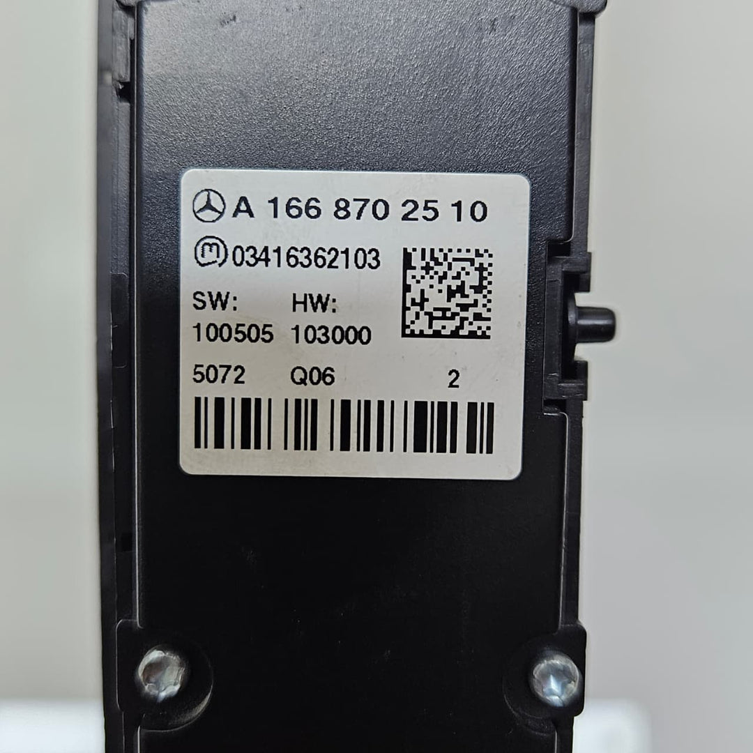 A1668702510-2016-2018 Mercedes-Benz W166 ML GL Class Upper Control Panel Switch