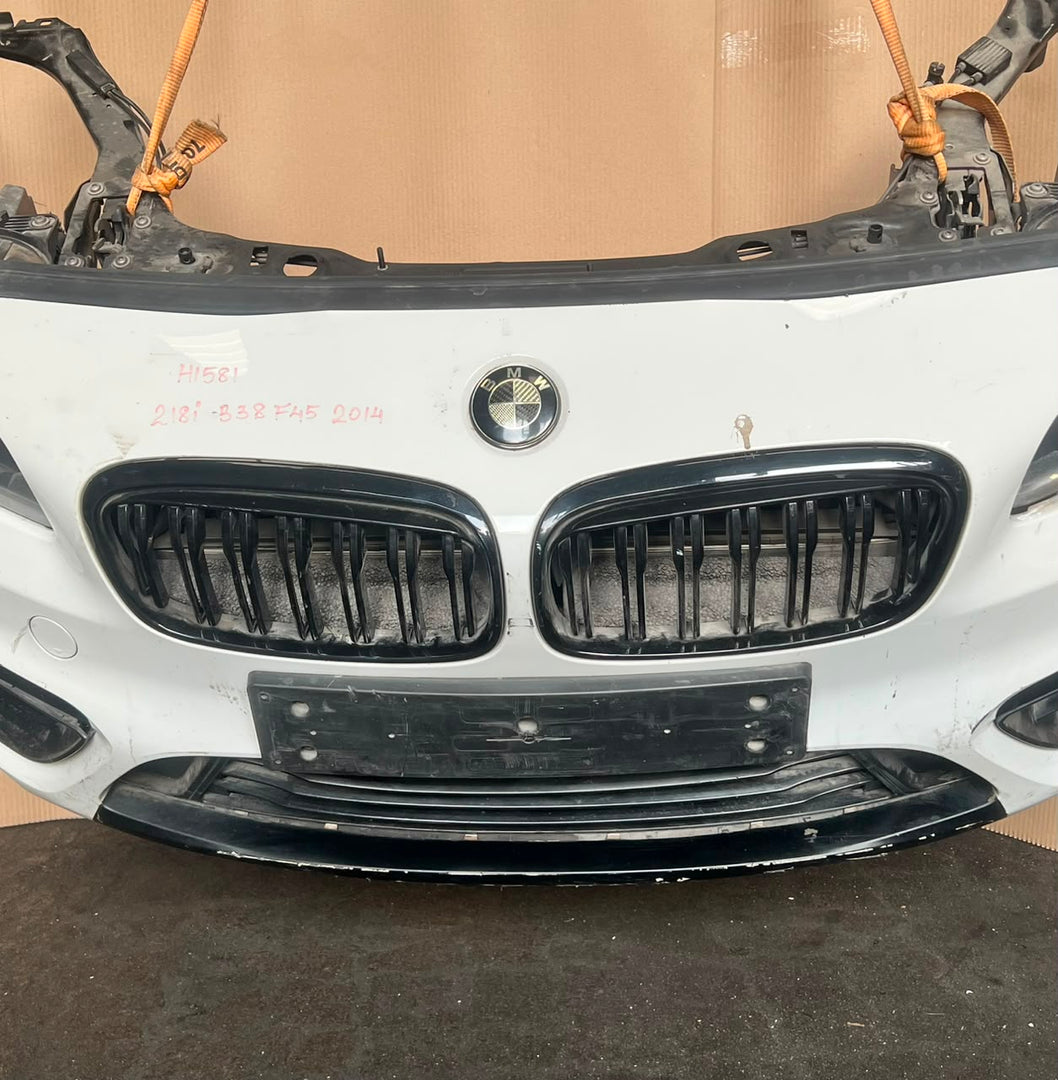 2014–2018 BMW 2 Series F45 218i Front Nose Cut Complete Bonnet Headlights Grille – OEM