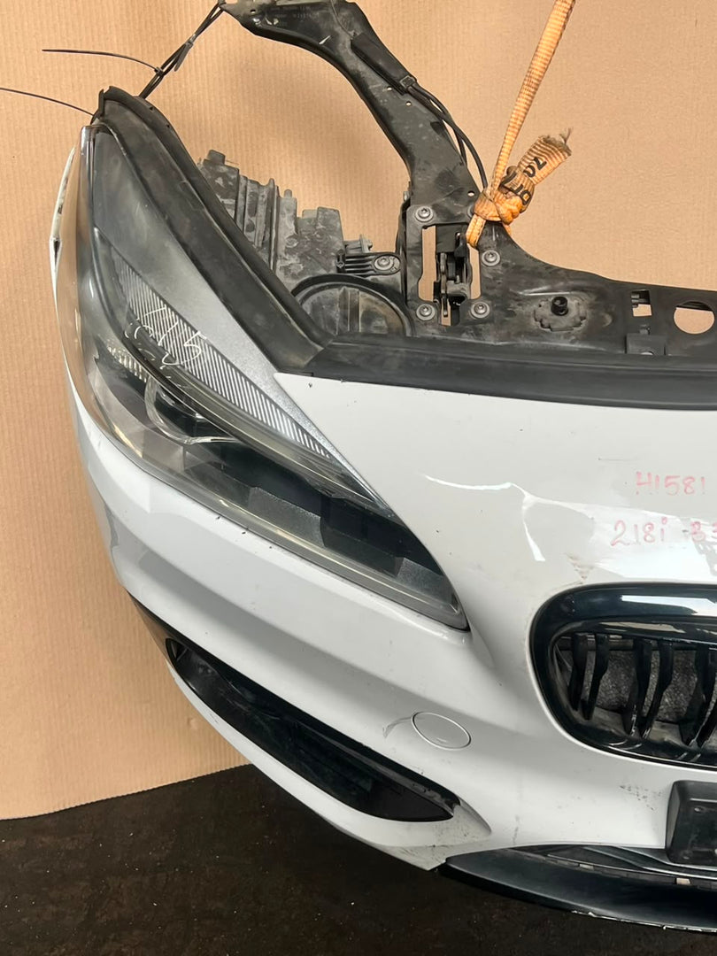 2014–2018 BMW 2 Series F45 218i Front Nose Cut Complete Bonnet Headlights Grille – OEM
