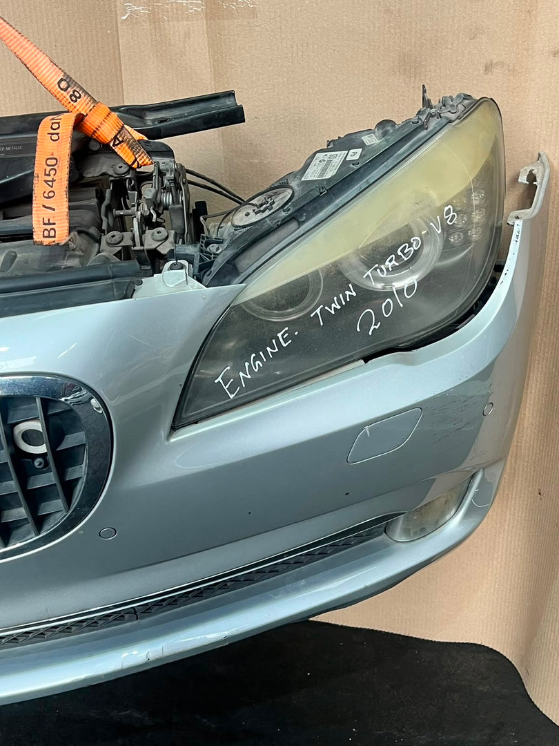 2010-2012 BMW F02 740Li Twin Turbo V8 Nose Cut Bonnet Headlights Grille – Used OEM