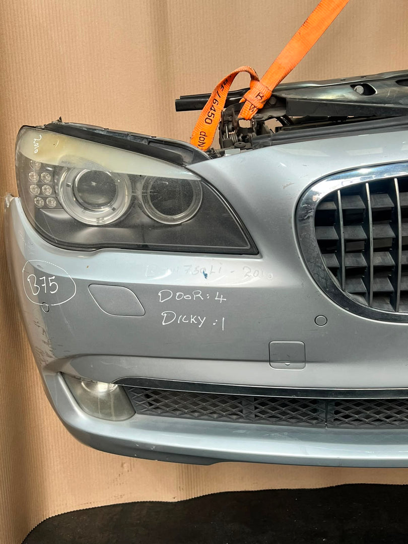 2010-2012 BMW F02 740Li Twin Turbo V8 Nose Cut Bonnet Headlights Grille – Used OEM