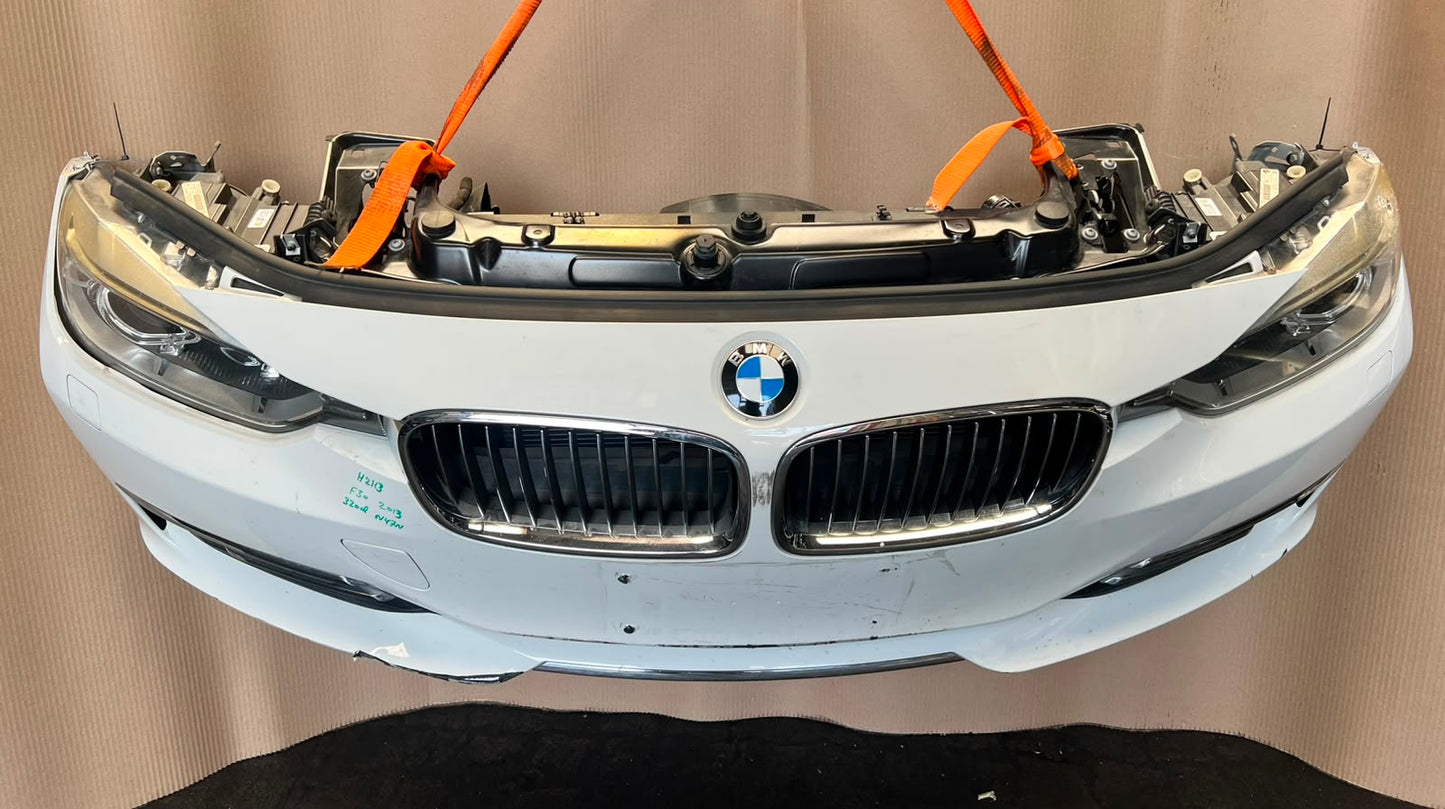 BMW F30 2012-2013 320d N47N Diesel Complete Front Nose Cut Bumper Xenon Headlights Grille OEM White