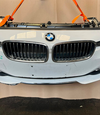BMW F30 2012-2013 320d N47N Diesel Complete Front Nose Cut Bumper Xenon Headlights Grille OEM White