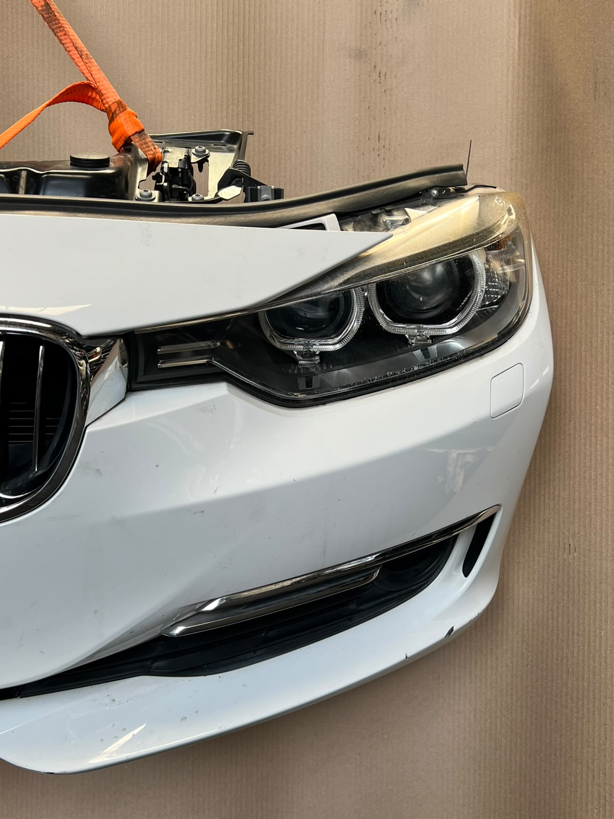 BMW F30 2012-2013 320d N47N Diesel Complete Front Nose Cut Bumper Xenon Headlights Grille OEM White