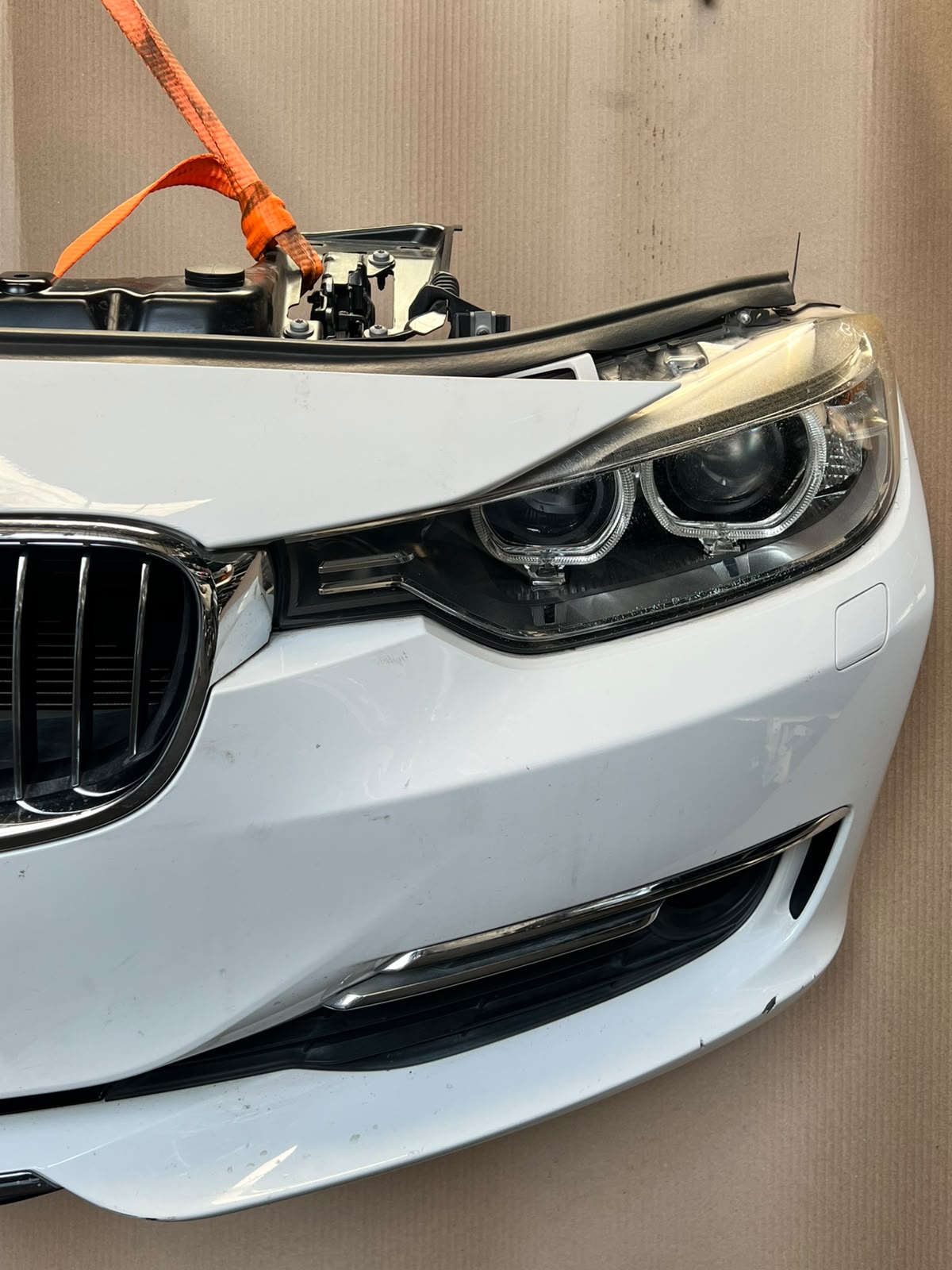 BMW F30 2012-2013 320d N47N Diesel Complete Front Nose Cut Bumper Xenon Headlights Grille OEM White