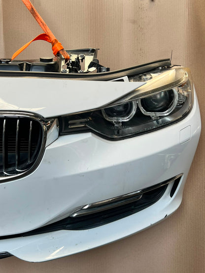 BMW F30 2012-2013 320d N47N Diesel Complete Front Nose Cut Bumper Xenon Headlights Grille OEM White