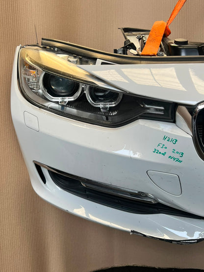 BMW F30 2012-2013 320d N47N Diesel Complete Front Nose Cut Bumper Xenon Headlights Grille OEM White