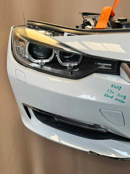 BMW F30 2012-2013 320d N47N Diesel Complete Front Nose Cut Bumper Xenon Headlights Grille OEM White