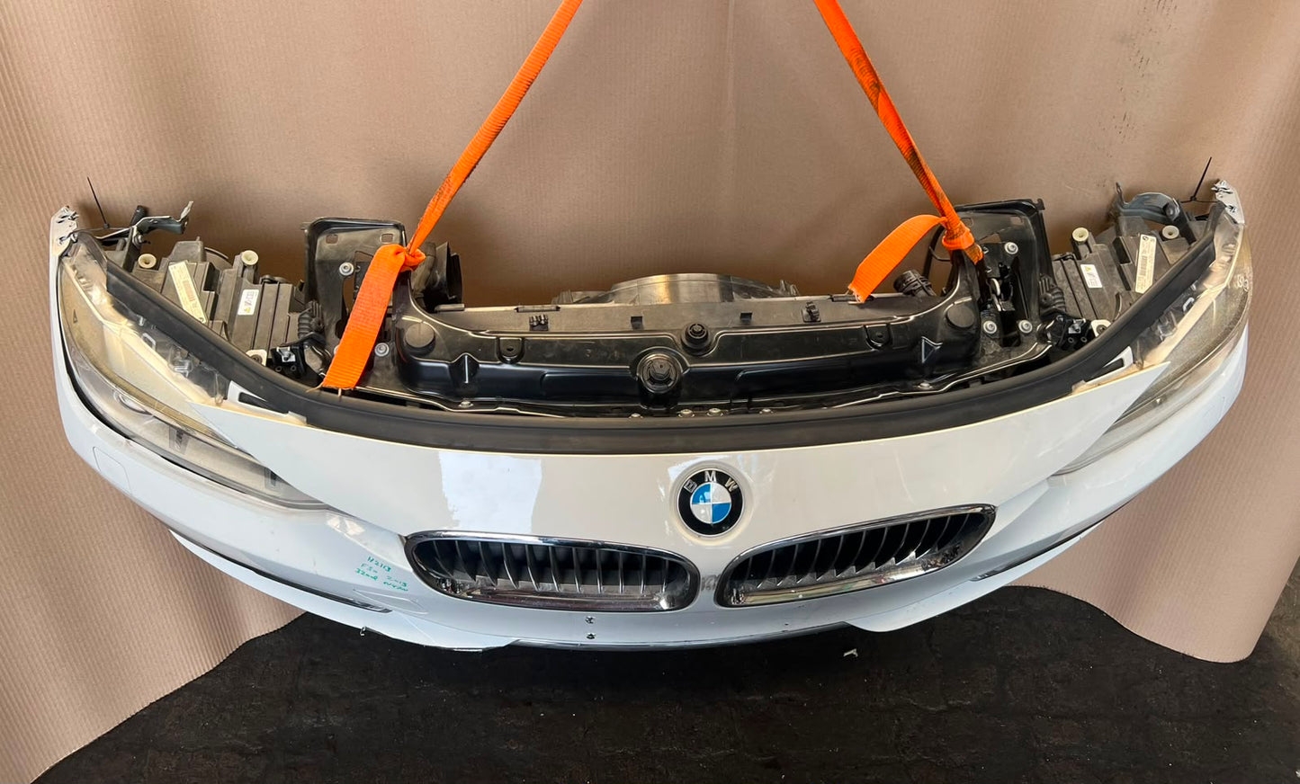 BMW F30 2012-2013 320d N47N Diesel Complete Front Nose Cut Bumper Xenon Headlights Grille OEM White