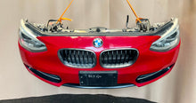 BMW F20 2012 116i RED COMPLETE NOSE CUT WITH FRONT BUMPER HEADLIGHTS GRILLE OEM USED