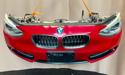 BMW F20 2012 116i RED COMPLETE NOSE CUT WITH FRONT BUMPER HEADLIGHTS GRILLE OEM USED