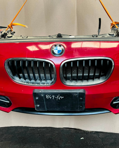 BMW F20 2012 116i RED COMPLETE NOSE CUT WITH FRONT BUMPER HEADLIGHTS GRILLE OEM USED
