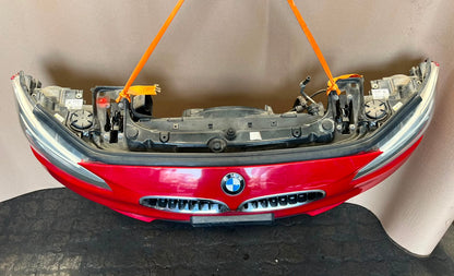 BMW F20 2012 116i RED COMPLETE NOSE CUT WITH FRONT BUMPER HEADLIGHTS GRILLE OEM USED