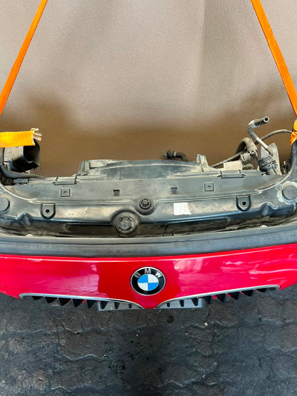 BMW F20 2012 116i RED COMPLETE NOSE CUT WITH FRONT BUMPER HEADLIGHTS GRILLE OEM USED