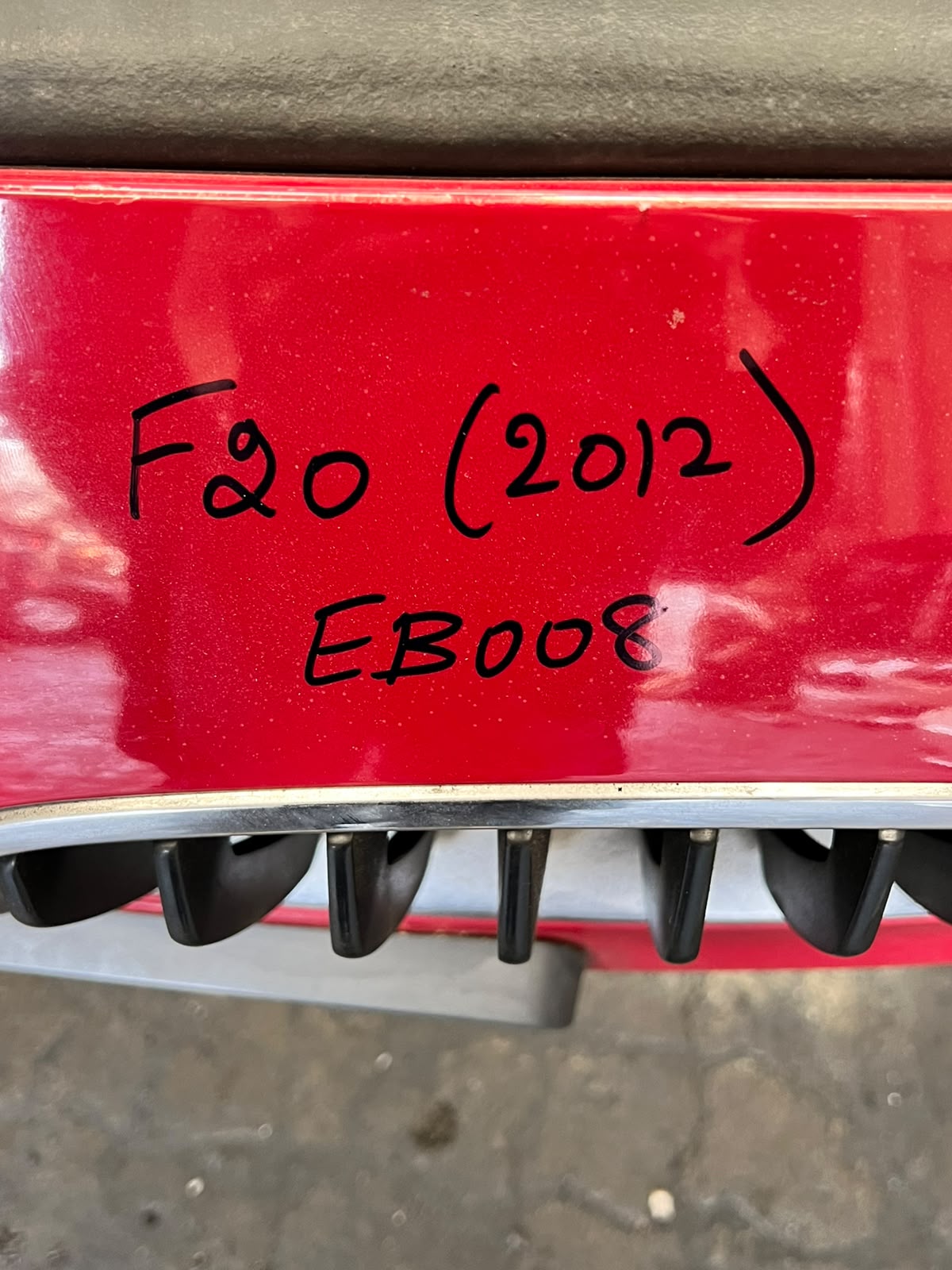 BMW F20 2012 116i RED COMPLETE NOSE CUT WITH FRONT BUMPER HEADLIGHTS GRILLE OEM USED