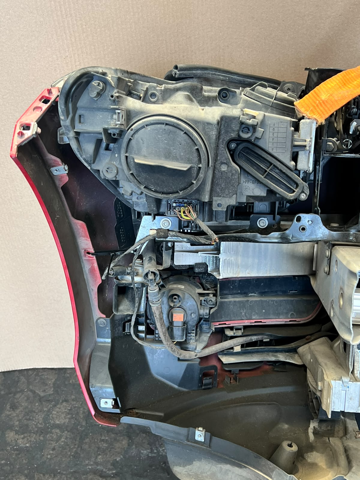 BMW F20 2012 116i RED COMPLETE NOSE CUT WITH FRONT BUMPER HEADLIGHTS GRILLE OEM USED