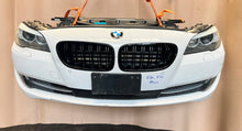 BMW F10 2011 530i WHITE COMPLETE NOSE CUT FRONT BUMPER XENON DYNAMIC HEADLIGHTS GRILLE OEM USED