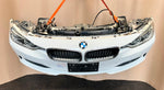 Bild in die Galerieansicht laden, BMW F30 2014 320d N47N WHITE COMPLETE NOSE CUT FRONT BUMPER BASIC LED HEADLIGHTS GRILLE OEM USED