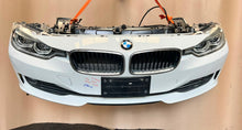 BMW F30 2014 320d N47N WHITE COMPLETE NOSE CUT FRONT BUMPER BASIC LED HEADLIGHTS GRILLE OEM USED