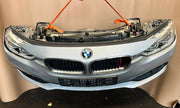 BMW F30 2015-2017 318i LCI B38 3-CYLINDER FACELIFT COMPLETE NOSE CUT FRONT BUMPER LED HEADLIGHTS GRILLE OEM USED