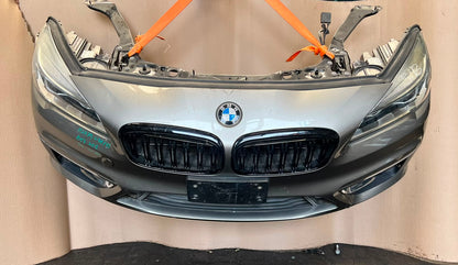 BMW F45 2015 218d B47 4-CYLINDER COMPLETE NOSE CUT FRONT BUMPER HEADLIGHTS GRILLE OEM USED