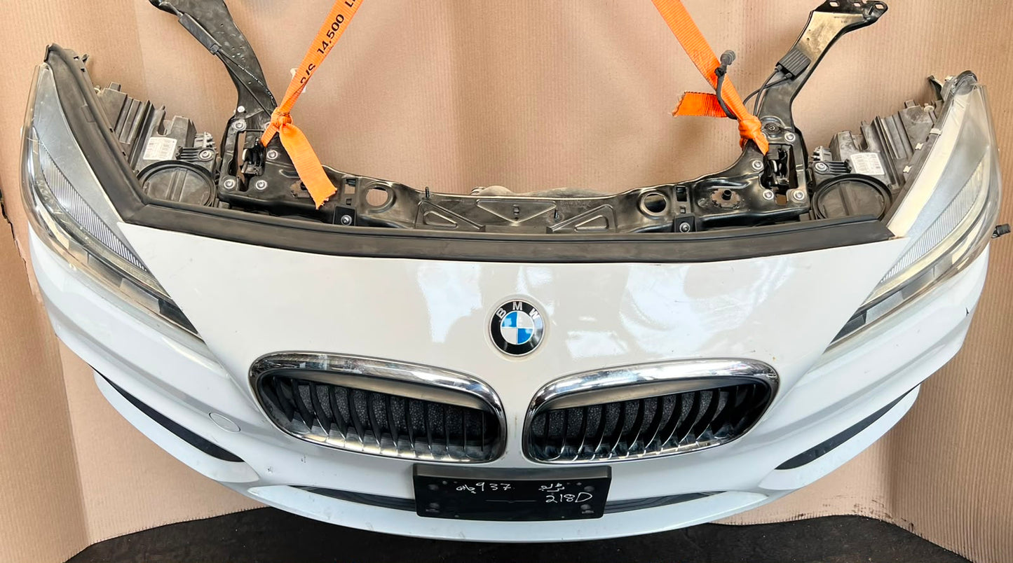 2014 BMW 220d F45 B47 Complete Front Nose Cut Bumper Headlights Grille OEM