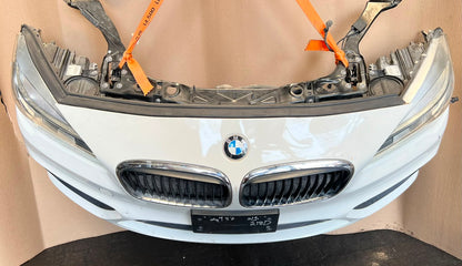 2014 BMW 220d F45 B47 Complete Front Nose Cut Bumper Headlights Grille OEM