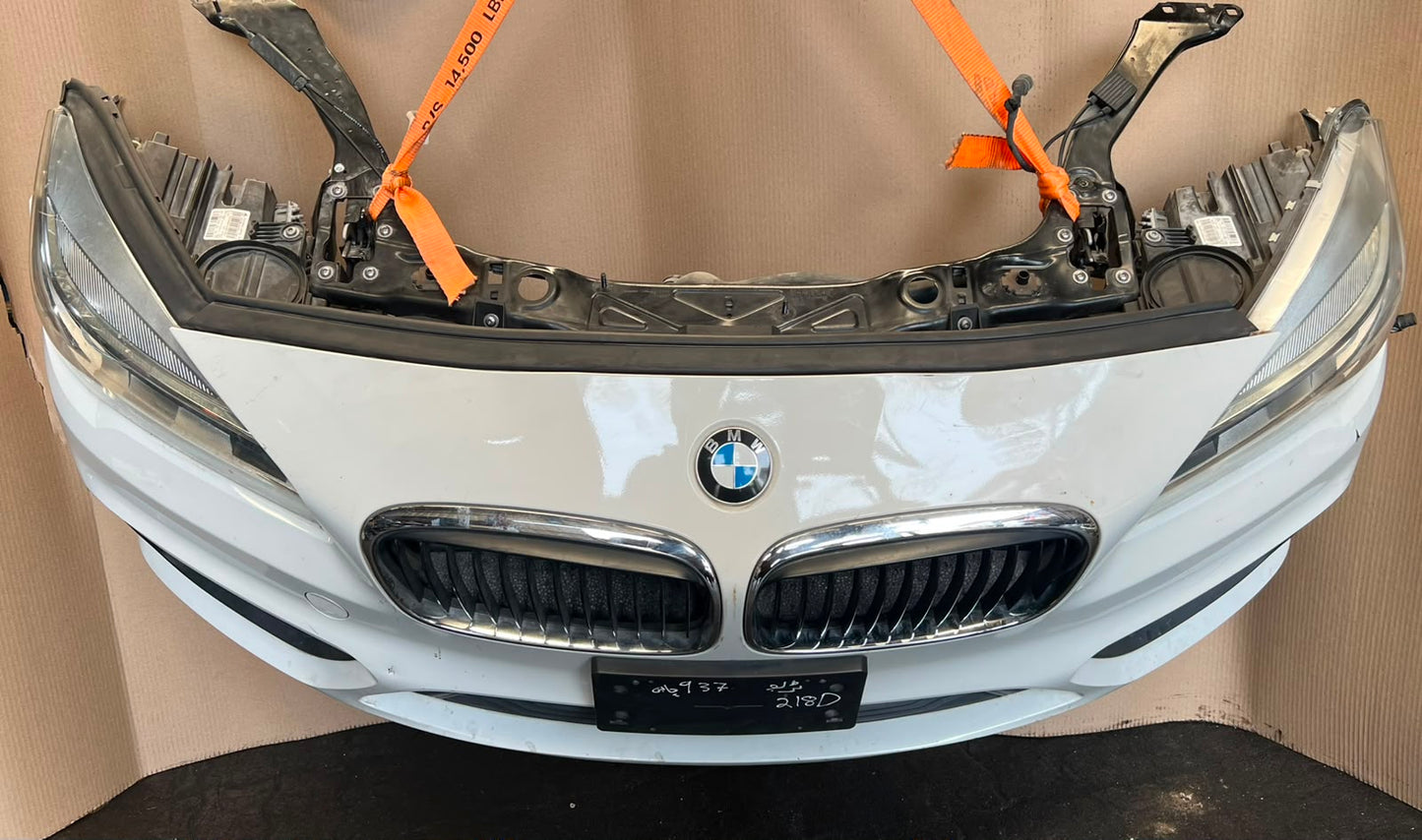 2014 BMW 220d F45 B47 Complete Front Nose Cut Bumper Headlights Grille OEM