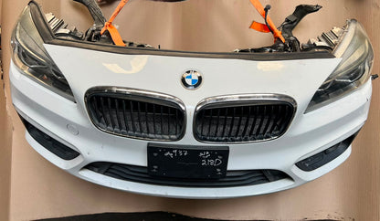 2014 BMW 220d F45 B47 Complete Front Nose Cut Bumper Headlights Grille OEM