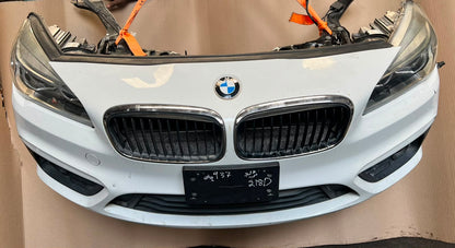 2014 BMW 220d F45 B47 Complete Front Nose Cut Bumper Headlights Grille OEM