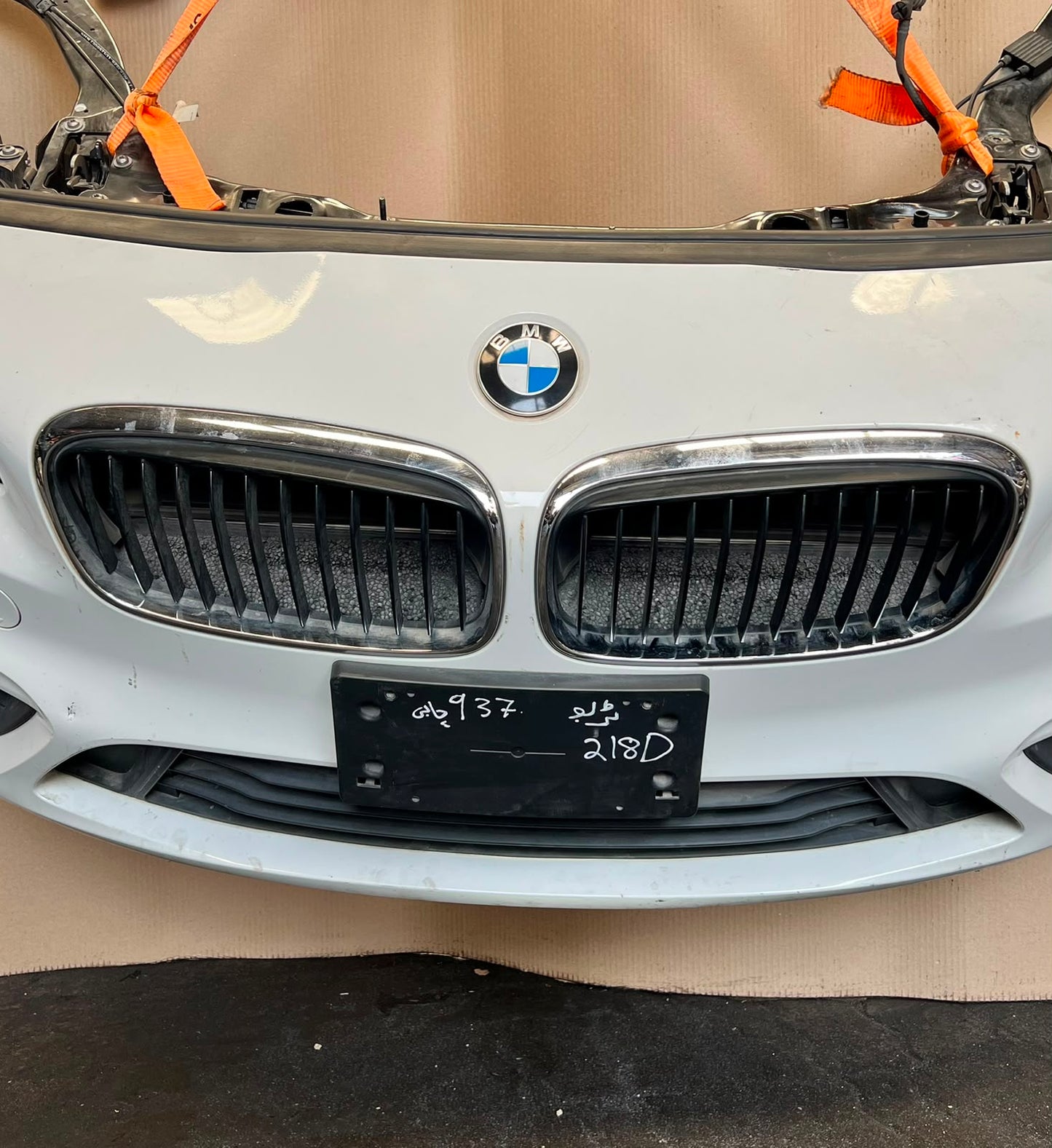 2014 BMW 220d F45 B47 Complete Front Nose Cut Bumper Headlights Grille OEM