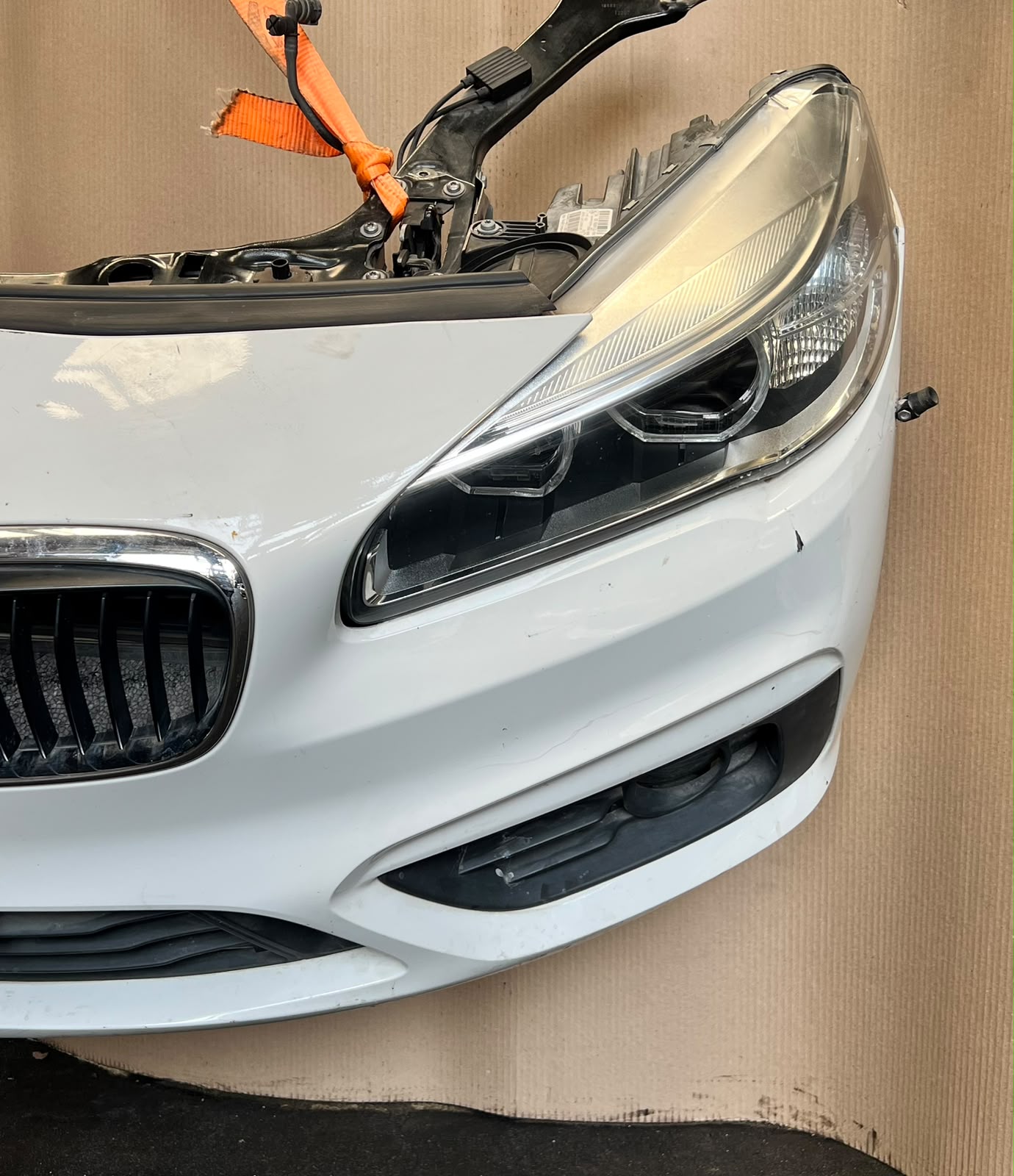2014 BMW 220d F45 B47 Complete Front Nose Cut Bumper Headlights Grille OEM