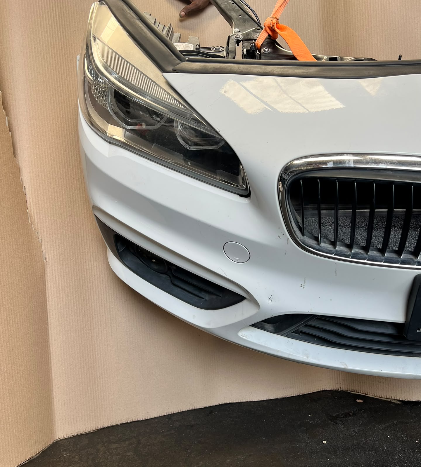 2014 BMW 220d F45 B47 Complete Front Nose Cut Bumper Headlights Grille OEM