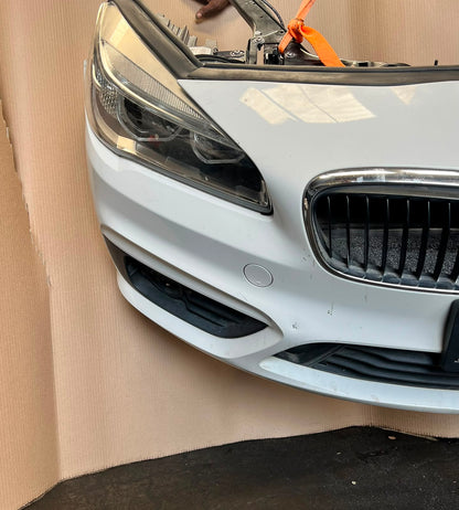 2014 BMW 220d F45 B47 Complete Front Nose Cut Bumper Headlights Grille OEM