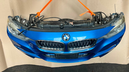 BMW F30 2013 320i N20B M SPORT COMPLETE NOSE CUT XENON HEADLIGHTS FRONT BUMPER GRILLE OEM USED