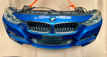 BMW F30 2013 320i N20B M SPORT COMPLETE NOSE CUT XENON HEADLIGHTS FRONT BUMPER GRILLE OEM USED