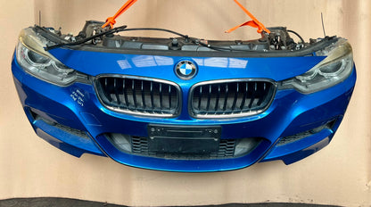 BMW F30 2013 320i N20B M SPORT COMPLETE NOSE CUT XENON HEADLIGHTS FRONT BUMPER GRILLE OEM USED