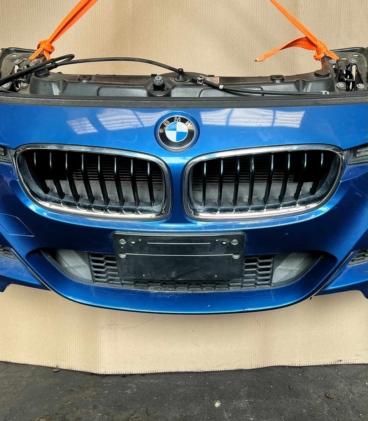 BMW F30 2013 320i N20B M SPORT COMPLETE NOSE CUT XENON HEADLIGHTS FRONT BUMPER GRILLE OEM USED