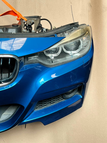 BMW F30 2013 320i N20B M SPORT COMPLETE NOSE CUT XENON HEADLIGHTS FRONT BUMPER GRILLE OEM USED