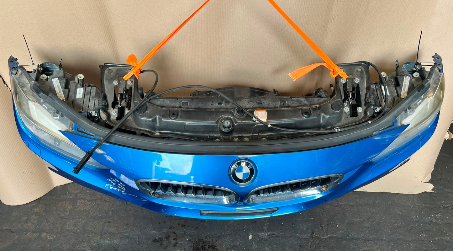 BMW F30 2013 320i N20B M SPORT COMPLETE NOSE CUT XENON HEADLIGHTS FRONT BUMPER GRILLE OEM USED