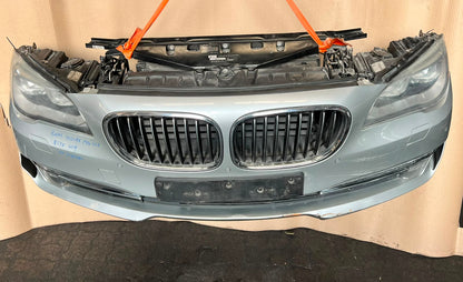 BMW F02 LCI 2014 750DX N57X COMPLETE NOSE CUT HEADLIGHTS FRONT BUMPER GRILLE OEM USED