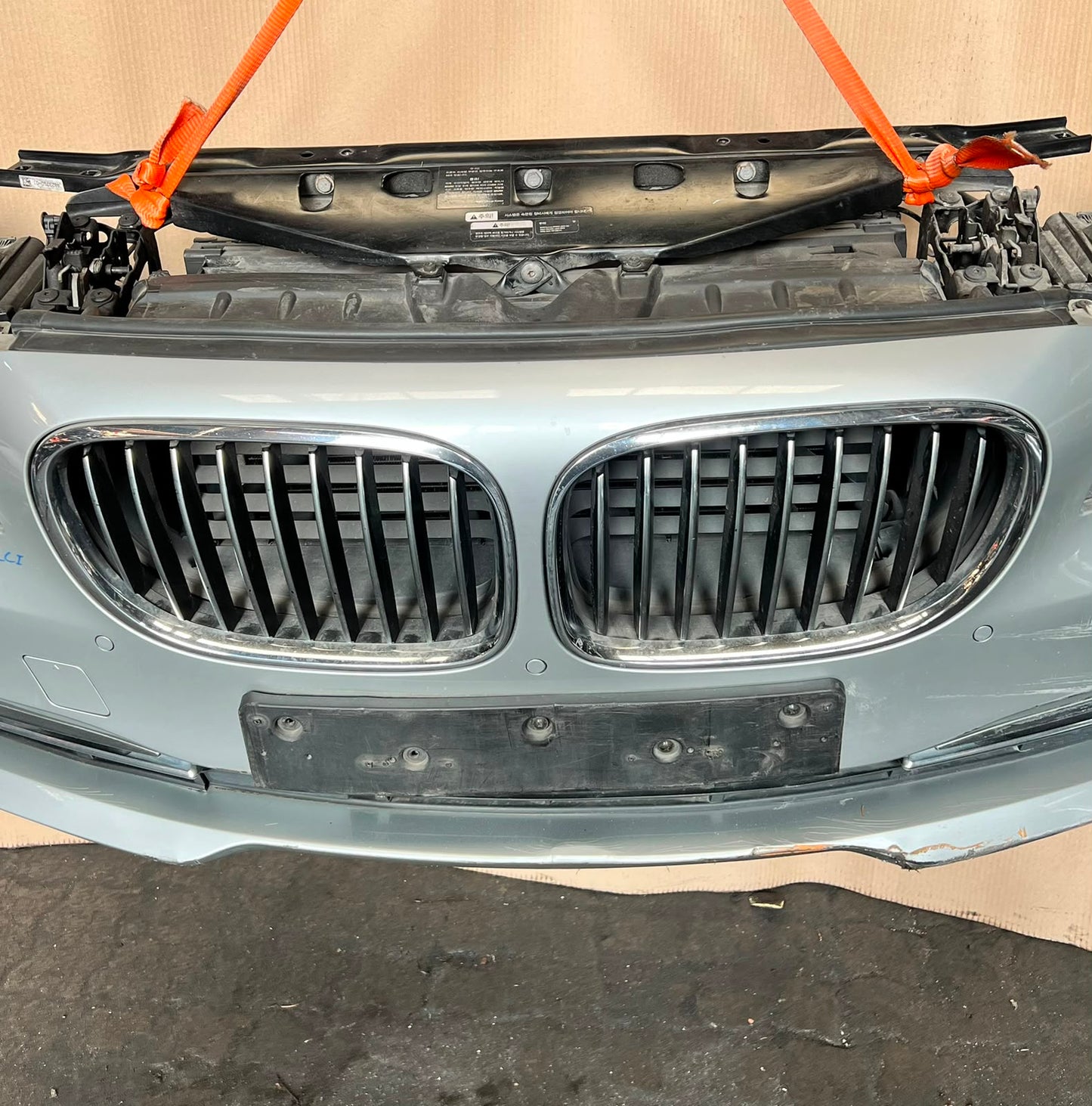 BMW F02 LCI 2014 750DX N57X COMPLETE NOSE CUT HEADLIGHTS FRONT BUMPER GRILLE OEM USED