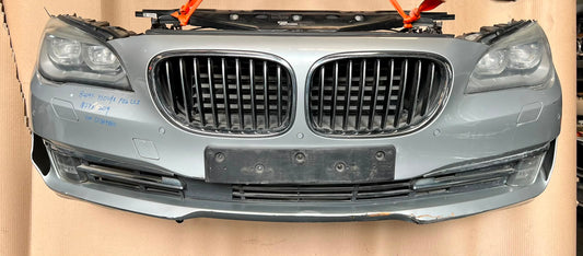 BMW F02 LCI 2014 750DX N57X COMPLETE NOSE CUT HEADLIGHTS FRONT BUMPER GRILLE OEM USED