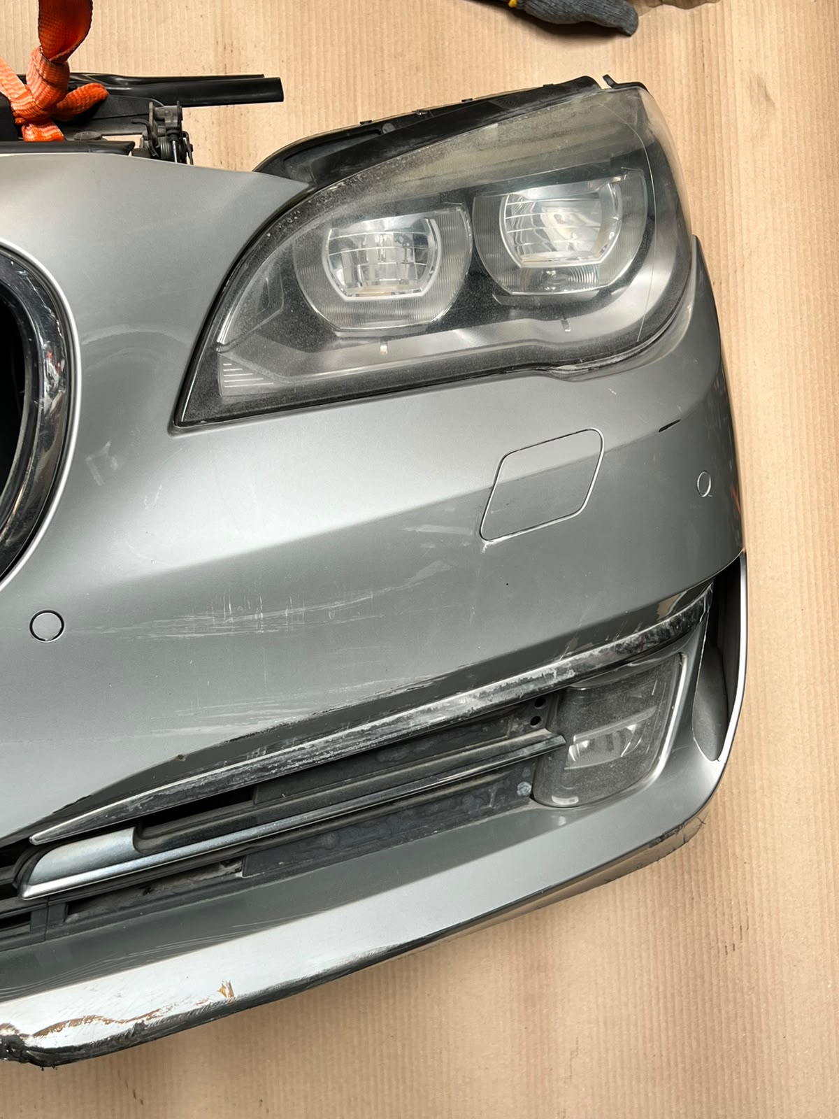 BMW F02 LCI 2014 750DX N57X COMPLETE NOSE CUT HEADLIGHTS FRONT BUMPER GRILLE OEM USED
