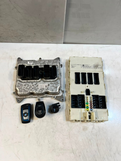 2013 BMW 3' F30 N20 328i Engine Control Unit ECU SET DME+FEM+1KEY 8610635
