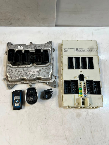 2013 BMW 3' F30 N20 328i Engine Control Unit ECU SET DME+FEM+1KEY 8610635