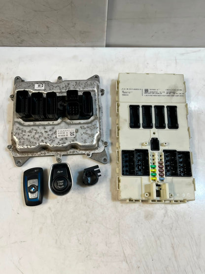 2013 BMW 3' F30 N20 328i Engine Control Unit ECU SET DME+FEM+1KEY 8610635