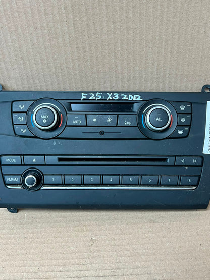 BMW X3 F25 X4 F26 Climate Control Audio A/C Panel 9284596 OEM 2010-2014